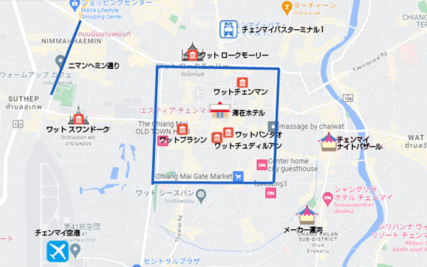 チェンマイ市街地Map