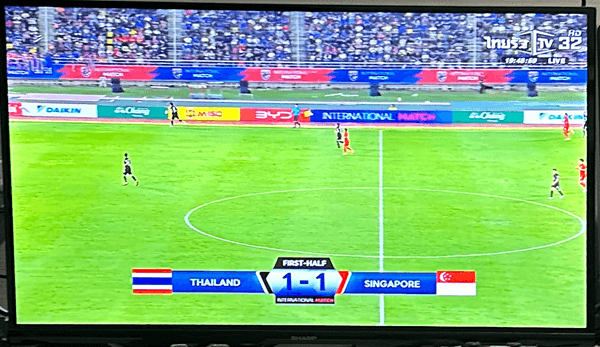 親善試合タイVSシンガポール