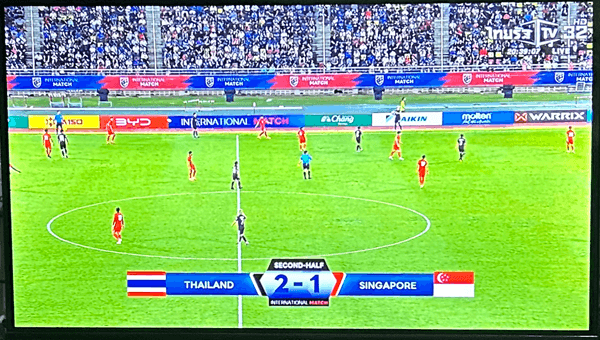 親善試合タイVSシンガポール