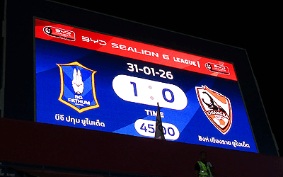 タイリーグ19節、BGパトゥムVSチェンライ